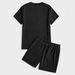 Men's 2 Piece Summer T-Shirt And Shorts Set Breathable Short Sleeved Crew Neck Top with Drawstring Elastic Waist Bottoms_viptrois.com