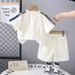 Short T-shirt Set 2025 New Children's Clothes Baby Top Summer Boys' Half Sleeved Trend_viptrois.com
