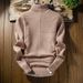 Men's Slim-Fit High Neck Sweater – Lightweight Acrylic Blend Pullover For Autumn & Winter_viptrois.com