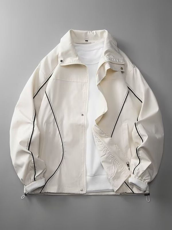Stand Up Collar Jacket For Men, Loose And Stylish, Waterproof, Functional Spring Casual Versatile Jacket_viptrois.com