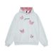 Plaid Patchwork Butterfly Embroidery Patch Hoodie Loose Couple Men And Women 2025 Autumn New Top_viptrois.com