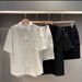 Men's Clothing Trendy Casual Suits Summer Pure Color Simple And Elegant Loose Fitting Large Size Five Point Sleeves_viptrois.com