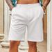 Men's Clothing Men's Linen Summer Solid Color Breathable Casual Straight Outdoor Daily Shorts_viptrois.com
