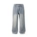 Men's Clothing High Street Washed Loose Wide Leg Pearl Full Diamond Print Stacked Jeans Jeans_viptrois.com