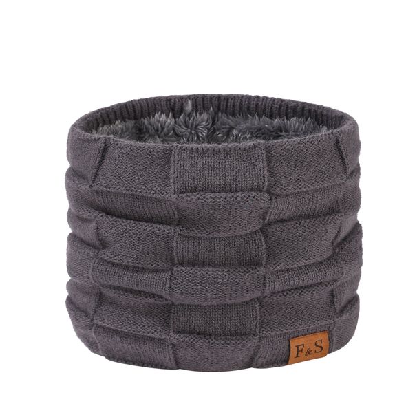 Unisex men's fleece-lined winter scarf fashion simple solid color scarf outdoor riding thick warm collar_viptrois.com