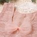 Ylsteed 2 Pieces Set Newborn Infant Photo Shooting Lace Romper with Ear Hat Dusty Pink Baby Girl Photography Clothes_viptrois.com