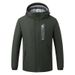 Men's smart heating jacket men's USB charging heater plus fleece thickened ski coat_viptrois.com