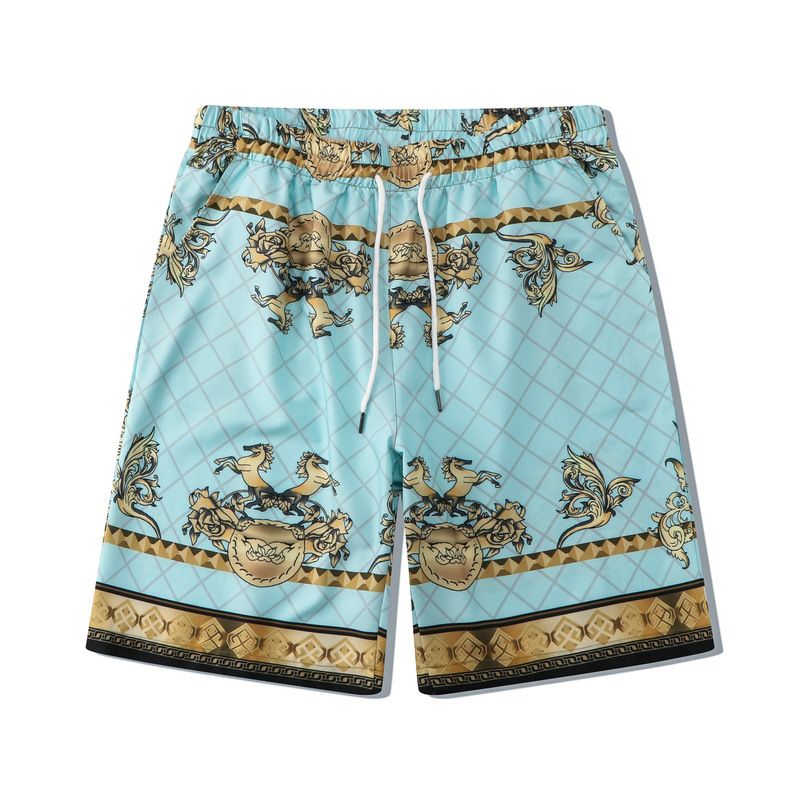 Men's Clothing Summer Shirt Suit Retro Palace Digital Printing Loose Shorts Suit Short-sleeved Men_viptrois.com