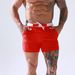 Men's New Pocket With Inner Lining And Drawstring European Size Boxer Mid-Length Three-Quarter Swim Trunks Beach Shorts_viptrois.com