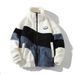 Lamb Wool Couple Coat Men's Stand-up Collar Color Matching Loose Thermal Jacket Men's_viptrois.com
