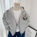 kids'clothing Cartoon bear casual hoodie for middle and small children_viptrois.com