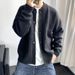 Men's Knitted Cardigan Thickened Winter Sweater Jacket,Solid Color Simple Design_viptrois.com