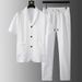 Men's Clothing Spring And Summer New Fashion Suits Men's Short Sleeved Casual Suits Trendy Slim And Handsome Two Generations_viptrois.com