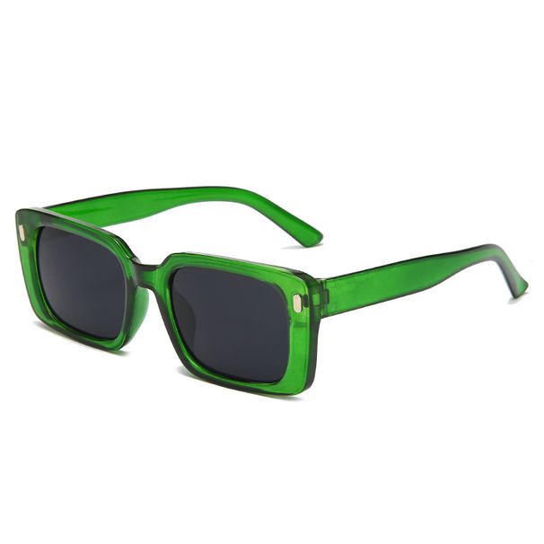 New Modern Square Frame Rice Nails Men And Women Retro Fashion Sunglasses Cross Border Personality Sunglasses_viptrois.com