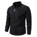 Men's Winter Knit Sweater Jacket With Stand Collar & Fleece Lining – Stylish Casual Pullover For Urban Fashion_viptrois.com