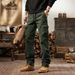 Men's Clothing Retro Casual Pants American Vintage Cargo Pants – Outdoor Utility Trousers With Multi-Pockets & Tapered Cuff (4 Colors, 29-40 Sizes)_viptrois.com