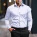 New Street Fashion Color Matching Long Sleeved Shirt Fashion Business Casual Slim Men's Shirt_viptrois.com