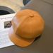 Korean Style Face-Slimming PU Beret Outdoor Elegant Fashion Octagonal Hat Internet Celebrity Trendy Duckbill Cap_viptrois.com