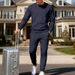 Men's Sports Crew Neck Knitwear Casual Versatile Suit Autumn Winter New Style_viptrois.com