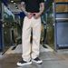 Men's Clothing New American Retro Full Print Jacquard Jeans Men's Loose Straight Washed Wide Leg Casual Trousers Men_viptrois.com