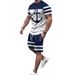 Men's 3D Print Sportswear Set Short Sleeve Casual Thin Trendy Summer Fashion Shorts Spring/Summer_viptrois.com