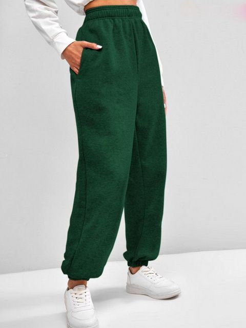 Men's Clothing High Waist Solid Color Sweatpants Drawstring Loose Pants Fashion Sports Pants_viptrois.com