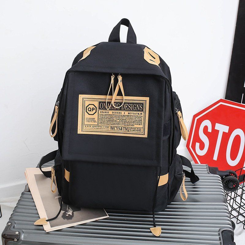 Women's Bags Schoolbag College Student Trend Backpack Large Capacity Oxford Cloth Outdoor New Backpack Men's_viptrois.com