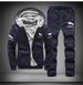 Men's Fleece-Lined Hoodie Jogger 3-Piece Set | Winter Warm Sportswear | Thermal Lined For Cold Weather | Sizes M-4XL (Black/Gray/Navy/Blue)_viptrois.com