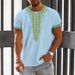 Men's T Shirt Pattern Bohemian Round Neck 3D Printing T Shirt Ethnic Style Casual Comfortable Short Sleeve_viptrois.com