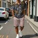 Men's Casual Summer Polo & Shorts Set – Breathable Printed Short-Sleeve Shirt With Comfort Fit – Trendy Two-Piece Outfit For Streetwear & Travel_viptrois.com