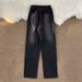 Spring And Autumn Men's Jeans Trendy Brand Ins Zipper Design Sense Pants Straight American High Street Ruffian Handsome Tooling Pants_viptrois.com
