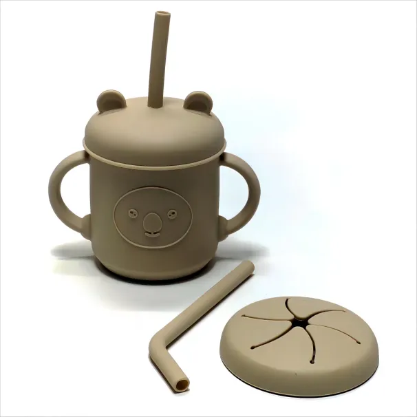 Straw Cup Baby Silicone Water Cup School Drinking Cup Drop Resistant High Temperature Children's Cup Fall Prevention Wat_viptrois.com