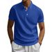 Men's Clothing Solid Color Quick Drying Retro Simple Shirt Lapel Short Sleeve_viptrois.com