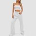 Fall New Unisex Multi-Pocket Loose Fit Sweatpants With Drawstring Waist Wide Leg Design_viptrois.com
