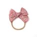 Cross-border European and American New embroidered fabric children's bow hair accessories baby infant elastic headband baby hair band_viptrois.com