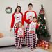 Christmas deer scarf hat Christmas family dress printed home wear pajamas_viptrois.com