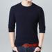 Men's Classic Round Neck Wool Blend Sweater – British-Inspired Relaxed Fit Knit Pullover With Machine-Washable Stretch (M-5XL, Wrinkle-Free)_viptrois.com