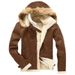 "Men's Faux Fur Spot Jacket – Trendy Oversized Coat With Unique Pattern (Black/Khaki/Burgundy/Brown, S-5XL)"_viptrois.com