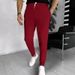 Men's Clothing Waffle Drawstring Sports Casual Trousers_viptrois.com