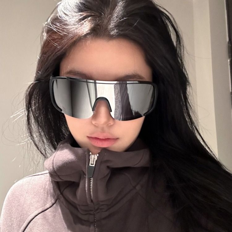 Women's Glasses Cycling Goggles Women's Trendy Winter Large Frame Outdoor Sports Glasses Men's Ski Mountaineering Windproof Sunshade Sunglasses_viptrois.com