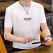 Summer New Fashion Thin, Breathable Embroidered Loose Youth Round Neck Short Sleeved Men's T-shirt_viptrois.com