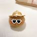 Creative Handmade Straw Hat Sunscreen Elf Keychain Pendant Bag Accessories Stall Cartoon Doll_viptrois.com