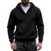 Men's Heavyweight Fleece Zip-Up Hoodie – Winter Pullover With Contrast Stitching & Kangaroo Pockets (S-XXXL, Stand Collar)_viptrois.com
