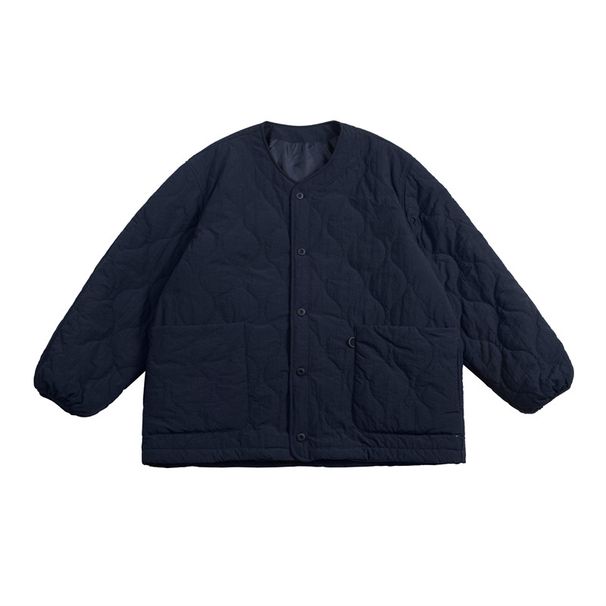 Nanxia Disguise 2022 Winter New Solid Color Gourd Quilted Collarless Jacket Trendy Loose Men's Cotton Coat_viptrois.com