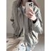 Men's Clothing Corduroy Retro Pu Leather Lapel Jacket For Men And Women Street Vintage Loose Casual Contrast Color Couple Jacket_viptrois.com