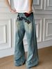 Men's Clothing Straight Casual Trendy Washed Sports Handsome High Street Loose Pants_viptrois.com