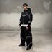 Post-Apocalyptic Streetwear Hoodie Cyberpunk-Inspired Distressed Print Zip-Up With Fleece Lining – Dystopian Techwear For Urban Nomads_viptrois.com