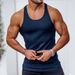 Men's Clothing Men's Knitted Vertical Stripes Fitness Fashion I Shaped Slim Vest Men's Summer Breathable Sports Vest Men_viptrois.com