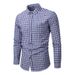 Men's Clothing Men's Casual Long Sleeve Shirt - Soft Cotton Blend Plaid Shirt, Relaxed Fit, Versatile Daily Wear For Autumn_viptrois.com