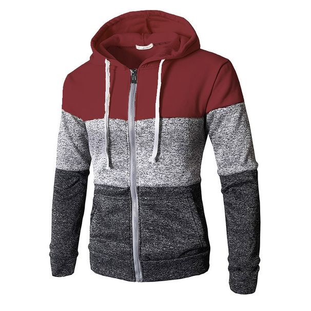 Men's Clothing Autumn and Winter New Men's Cardigan Colorblock Sweater NY003_viptrois.com